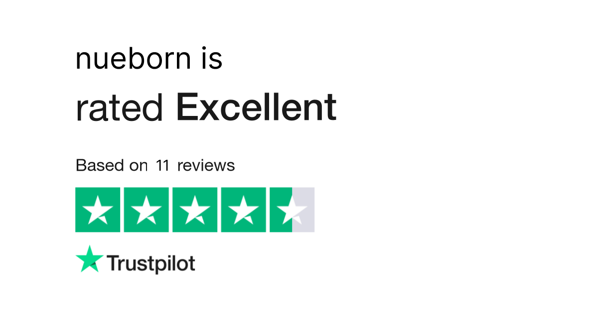 nueborn is rated excellent on trustpilot